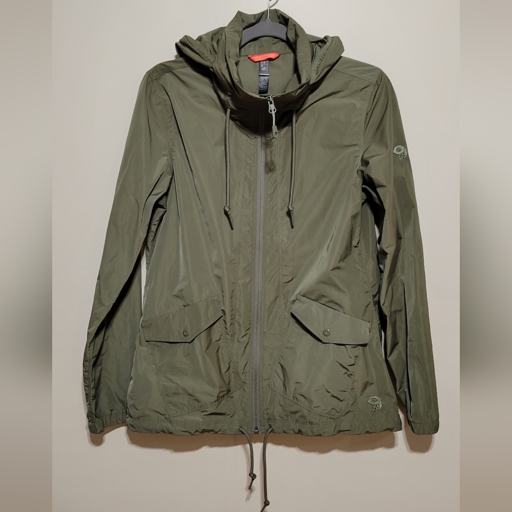 Lightweight Olive Green Hooded Jacket